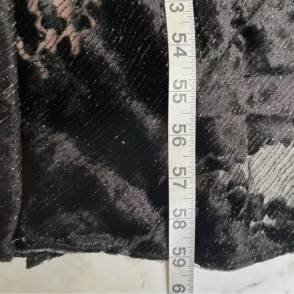 Vintage Y2K Niki Livas black burnout velvet maxi dress formal open back bias cut - Picture 11 of 14